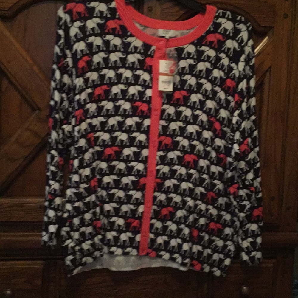 NWT - Crown and Ivy Elephant Cardigan - 3X